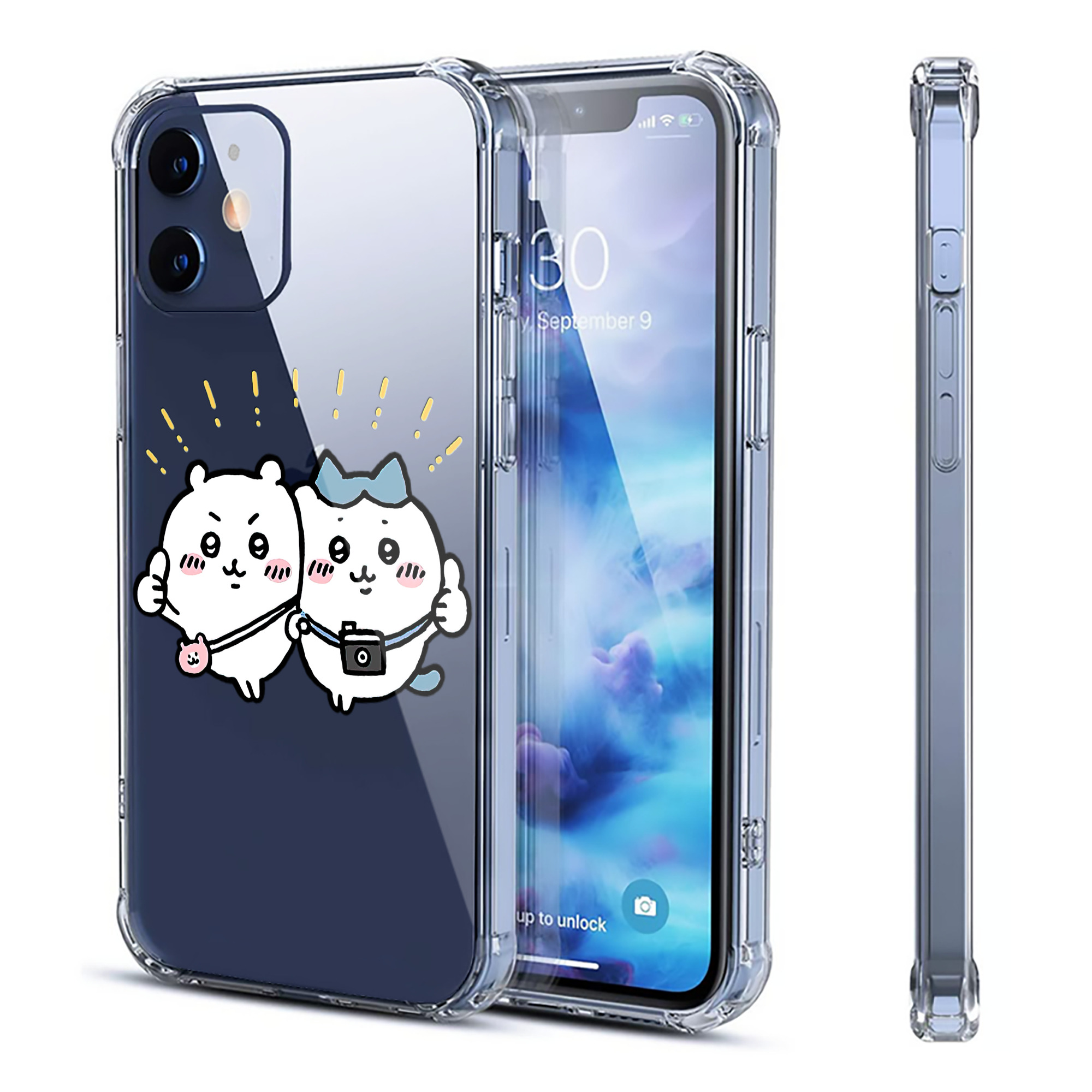 （画像用） ちいかわ ちいかわ Chii-kawa chiikawa 【iPhone 12シリーズ対応】透明スマホケース（クリアソフトケース）